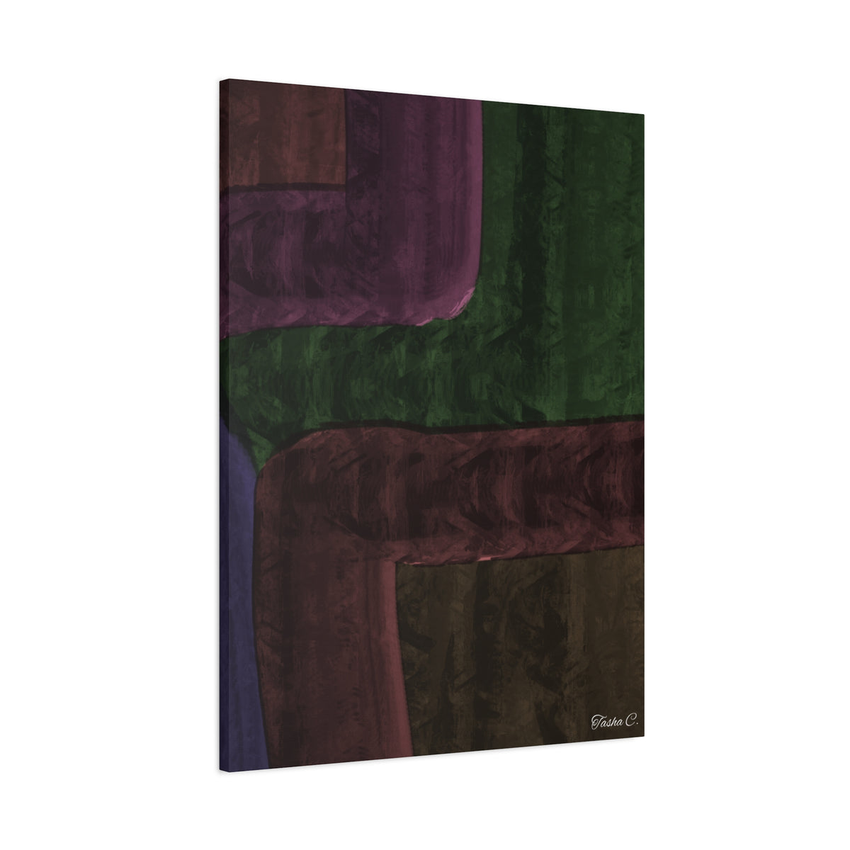 Abstract Layered Color Blocks Matte Canvas - Extra Large Wall Art - 30x40in