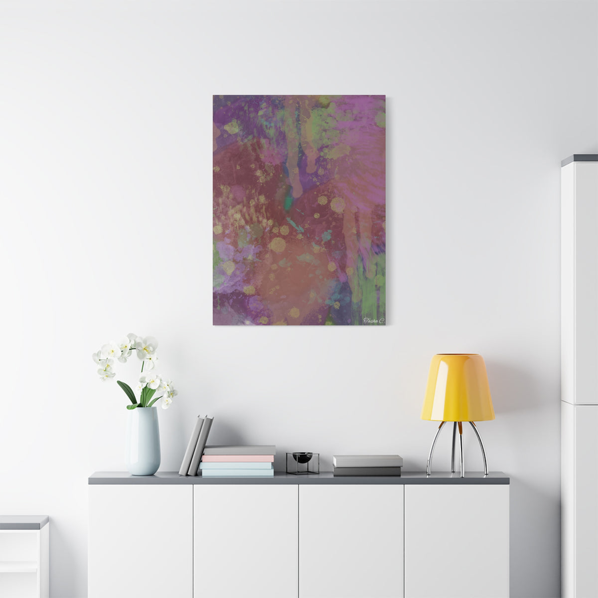 Abstract Watercolor Splash Matte Canvas - Extra Large Wall Art - 30x40in