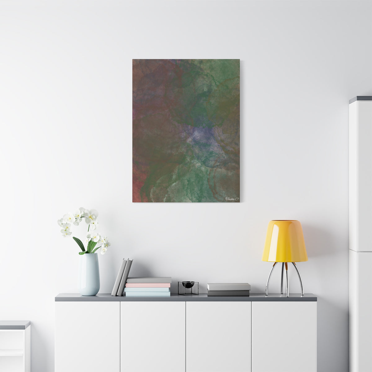 Abstract Green Marble Canvas Print - Extra Large Wall Art - 30x40in