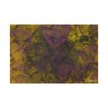 Original Abstract Purple and Gold Swirl Matte Canvas - Luxury Extra large Wall Art-60x40