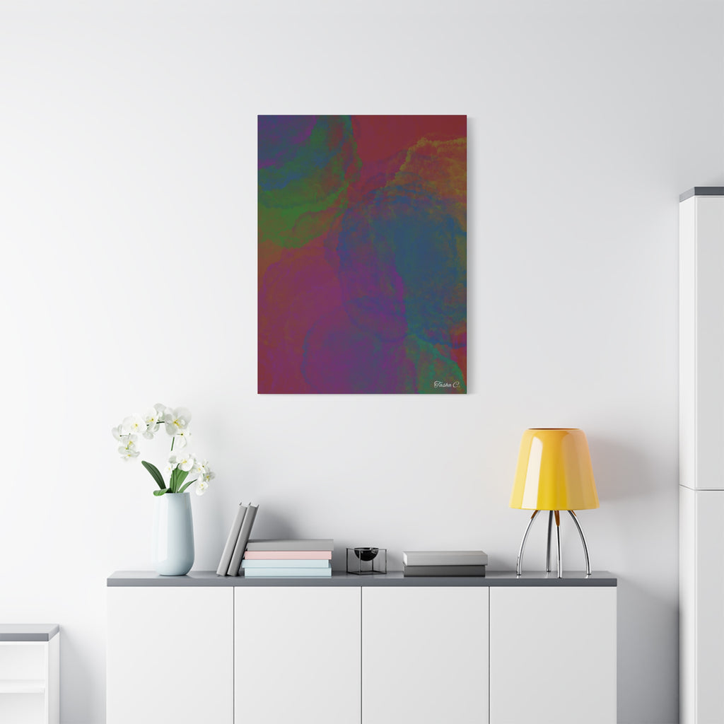 Original Abstract Colorful Marble Canvas Print - Extra Large Wall Art - 30x40in