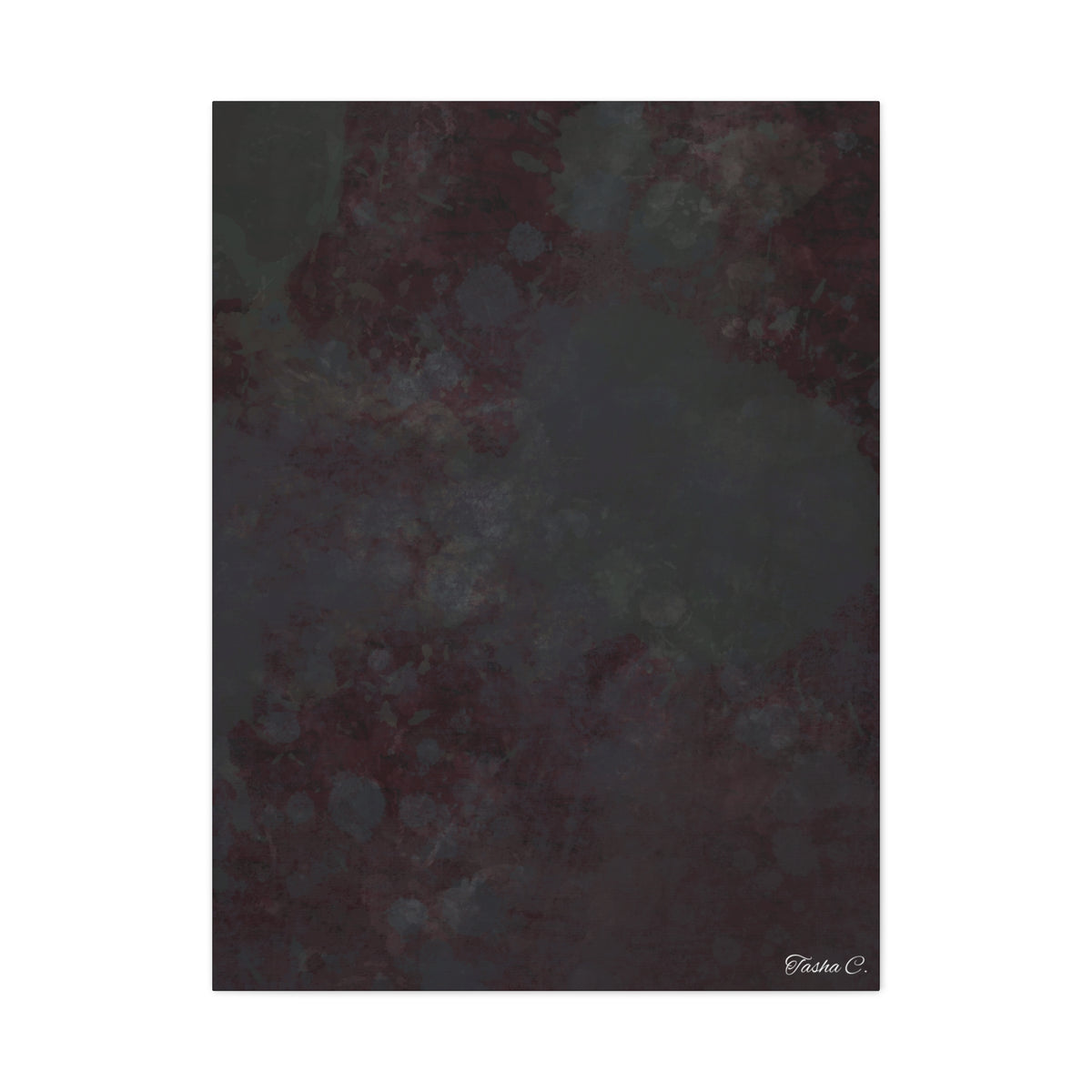 Abstract Dark Maroon Texture Canvas - Extra Large Wall Art - 30x40in