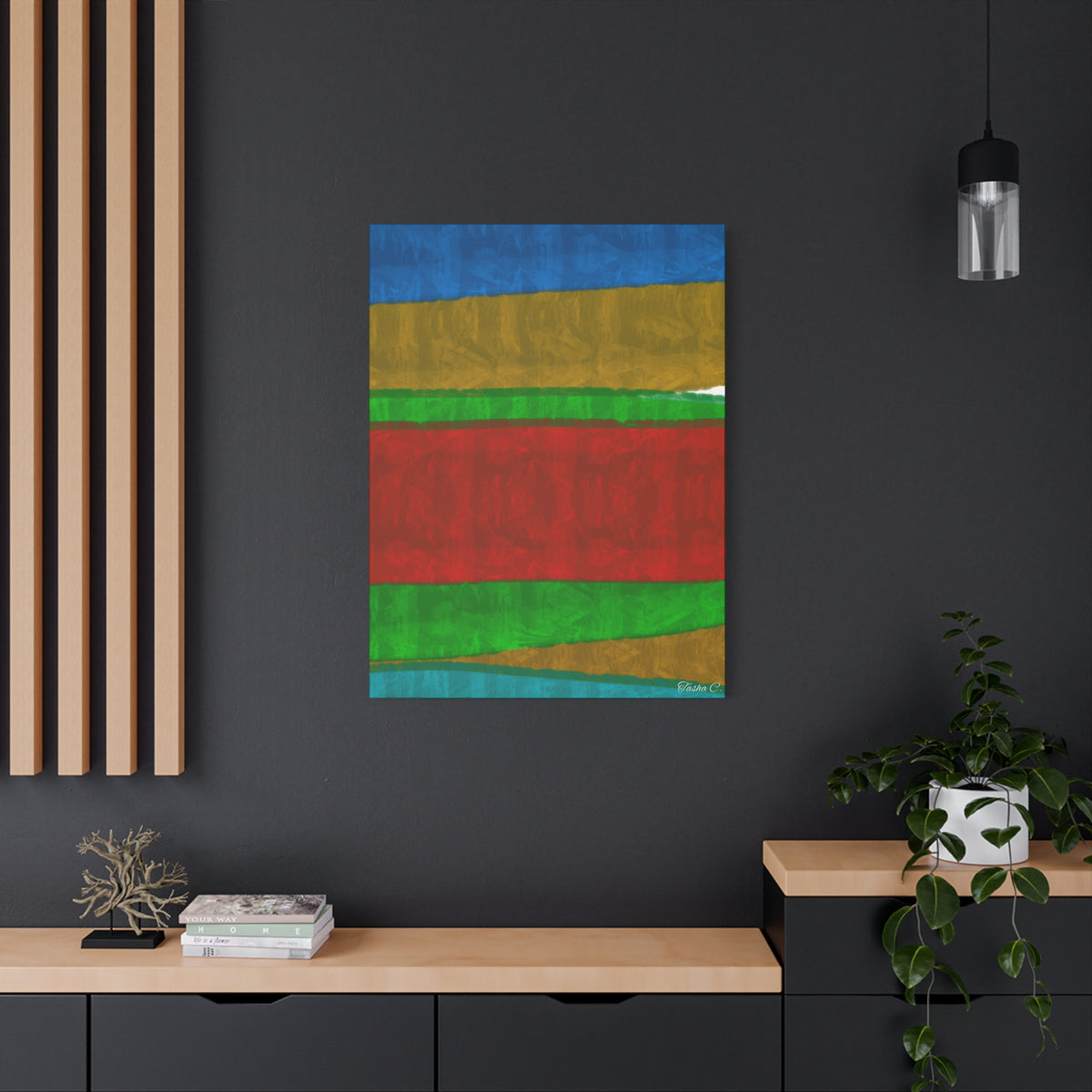 Abstract Color Block Painting Canvas - Extra Large Wall Art - 30x40in