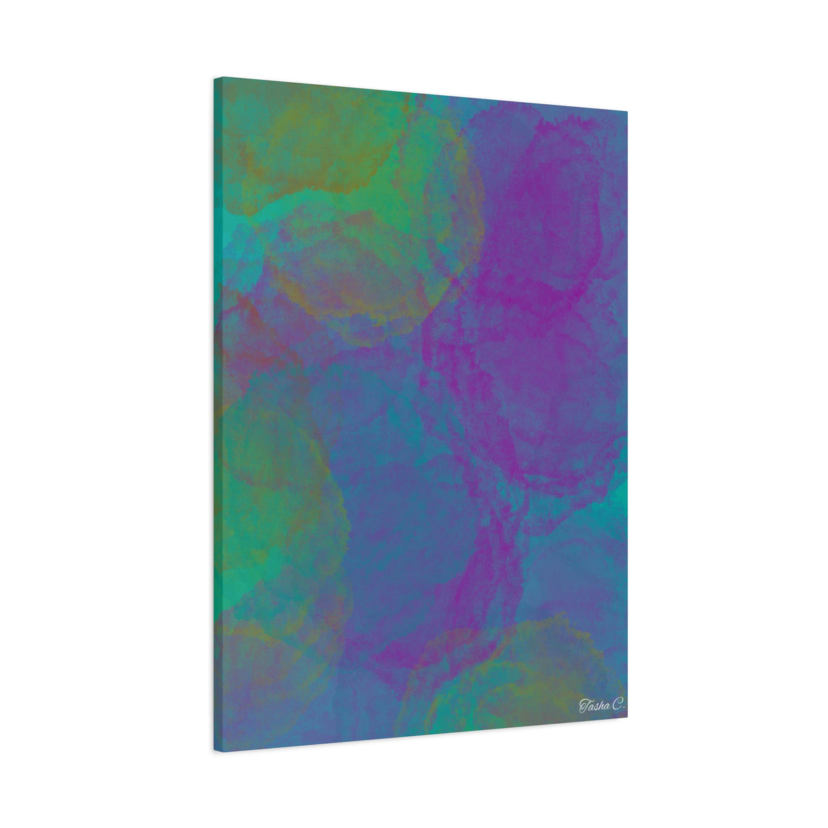 Abstract Watercolor Circles Matte Canvas - Extra Large Wall Art - 30x40in