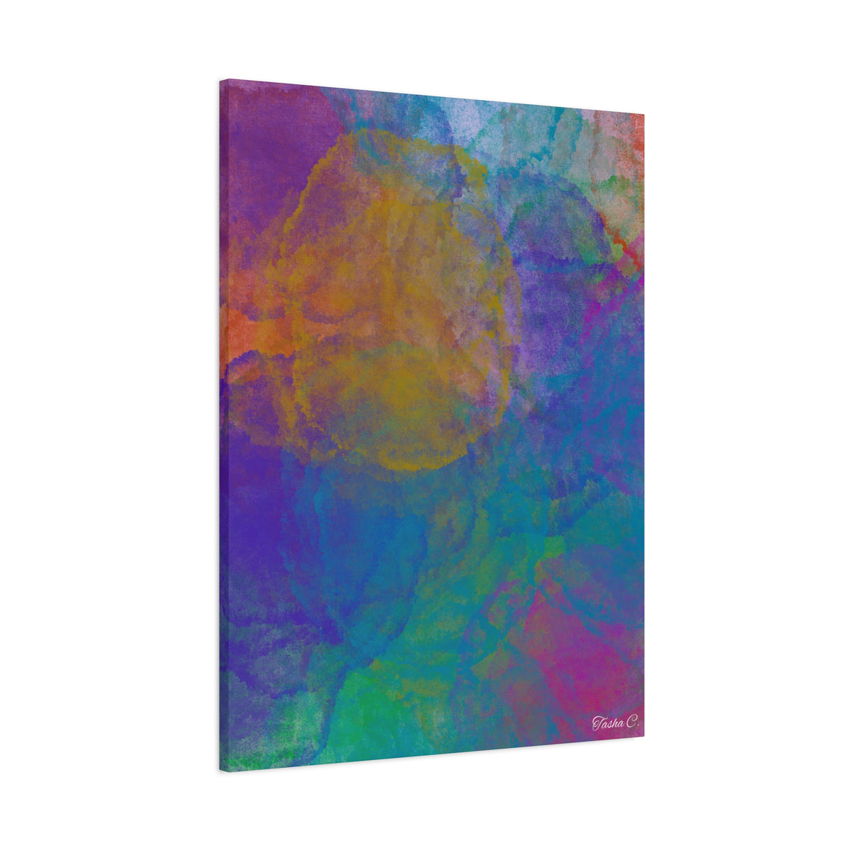 Abstract Colorful Watercolor Art Canvas - Extra Large Wall Art - 30x40in