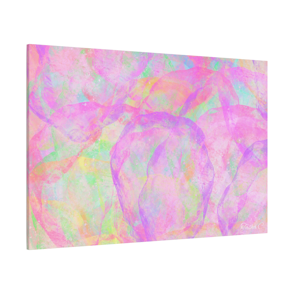 Original Pastel Bubble Abstract Matte Canvas - Luxury Extra large Wall Art - 60x40