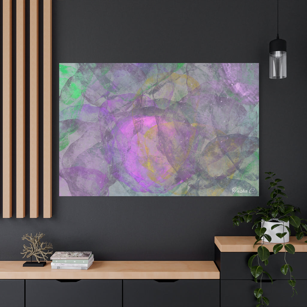 Original Abstract Watercolor Rose Matte Canvas - Luxury Extra Large Wall Art - 60x40