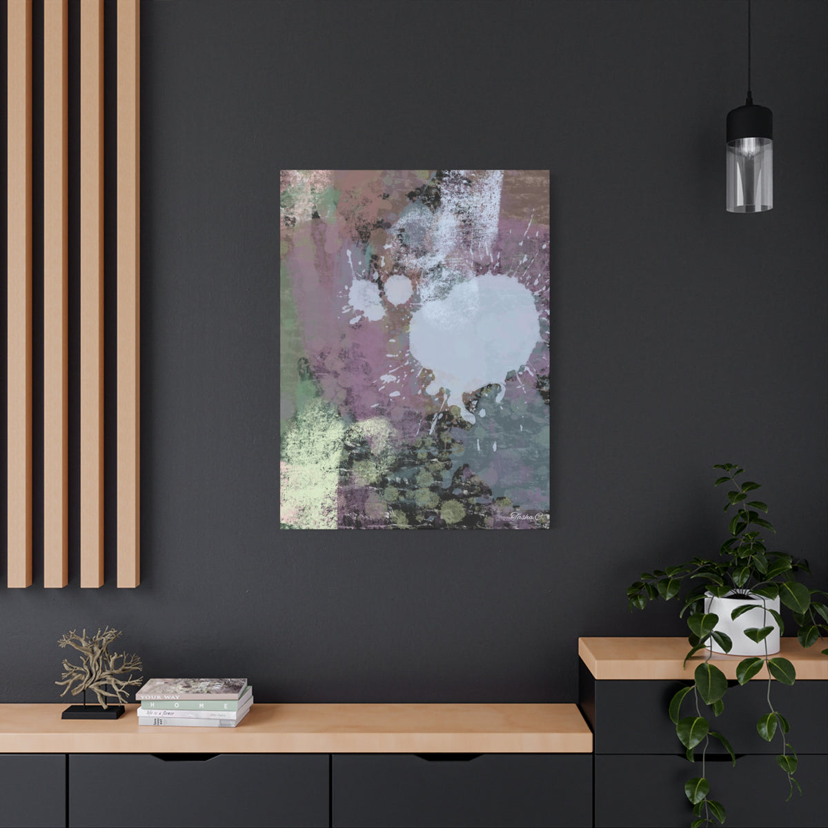 Abstract Paint Splatter Matte Canvas - Extra Large Wall Art - 30x40in