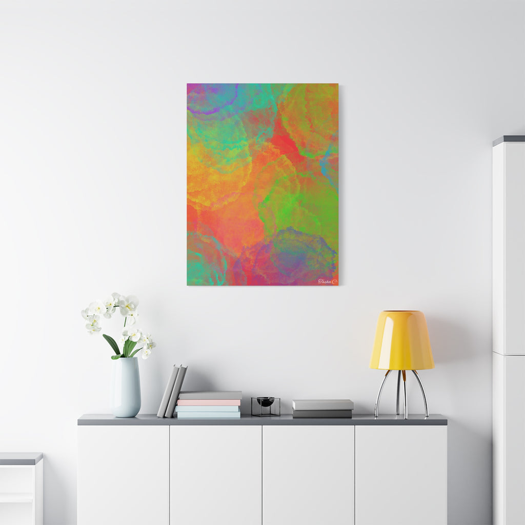 Original Abstract Rainbow Watercolor Canvas- Extra Large Wall Art - 30x40in