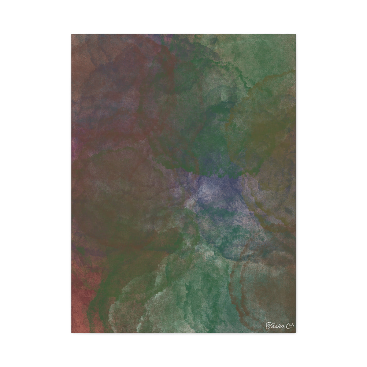 Abstract Green Marble Canvas Print - Extra Large Wall Art - 30x40in