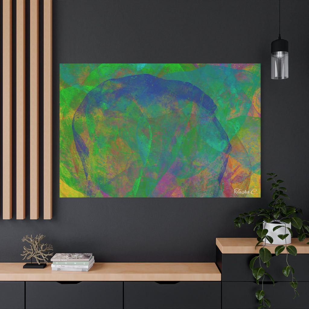 Original Abstract Colorful Layers Matte Canvas - Luxury Extra Large Wall Art - 60x40