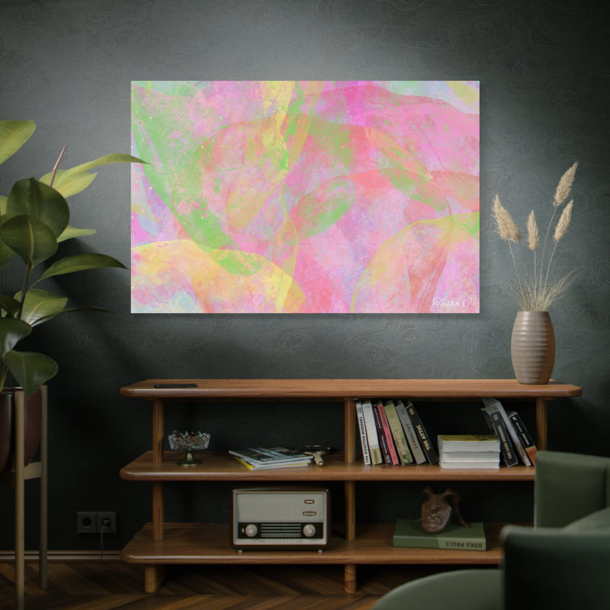 Original Pastel Abstract Watercolor Canvas - Luxury Extra large Wall Art - 60x40