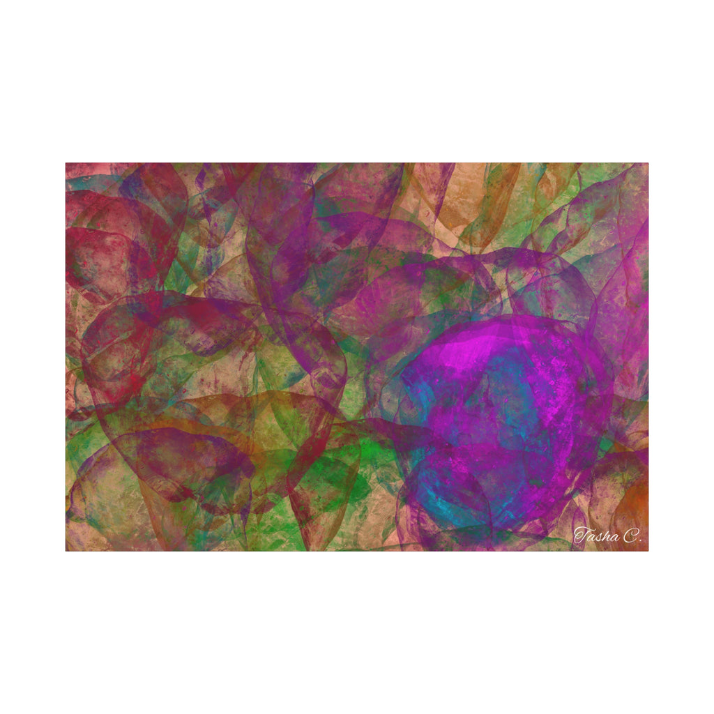 Original Abstract Colorful Swirls Matte Canvas - Luxury Extra large Wall Art - 60x40