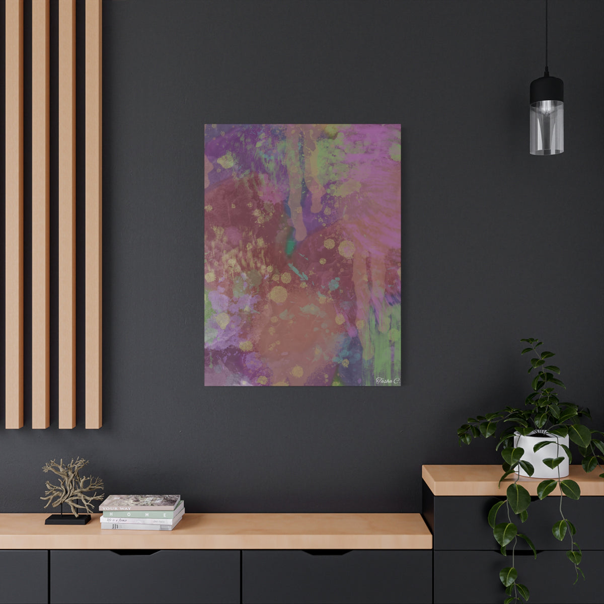 Abstract Watercolor Splash Matte Canvas - Extra Large Wall Art - 30x40in