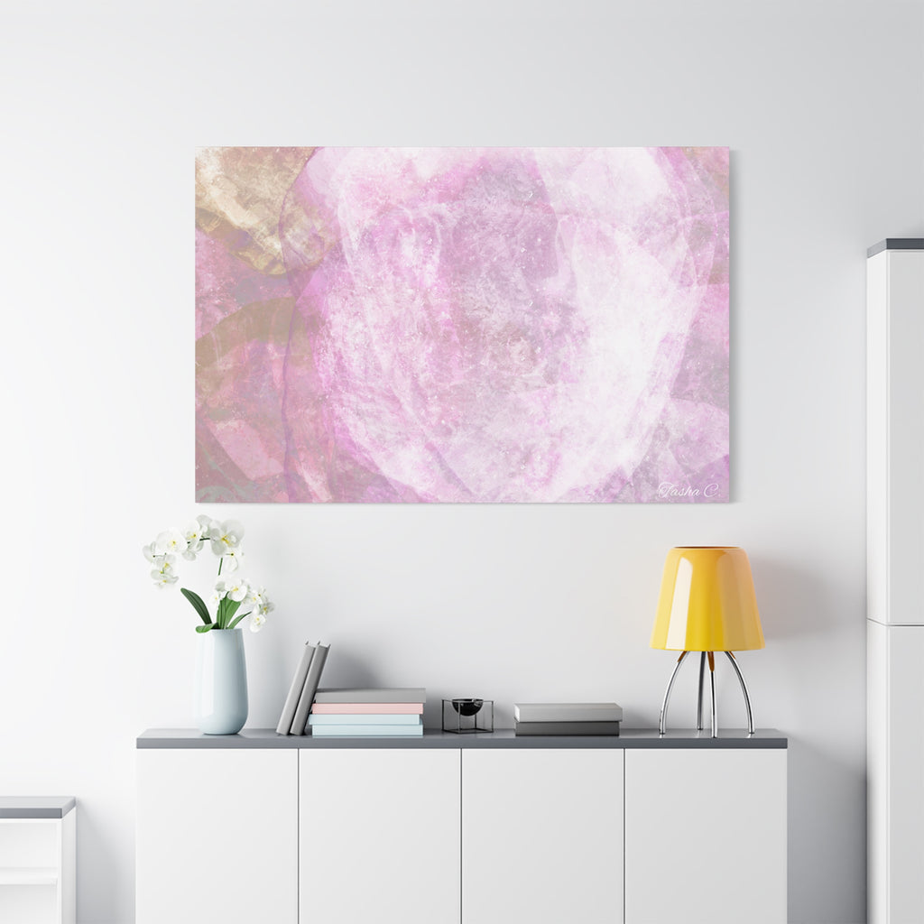 Original Pink Abstract Watercolor Canvas - Luxury Extra Large Wall Art - 60x40
