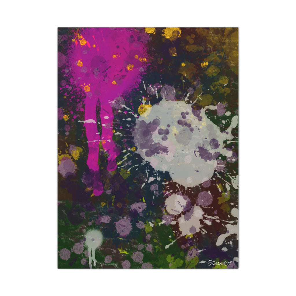 Abstract Paint Splatter Matte Canvas - Extra Large Wall Art - 30x40in