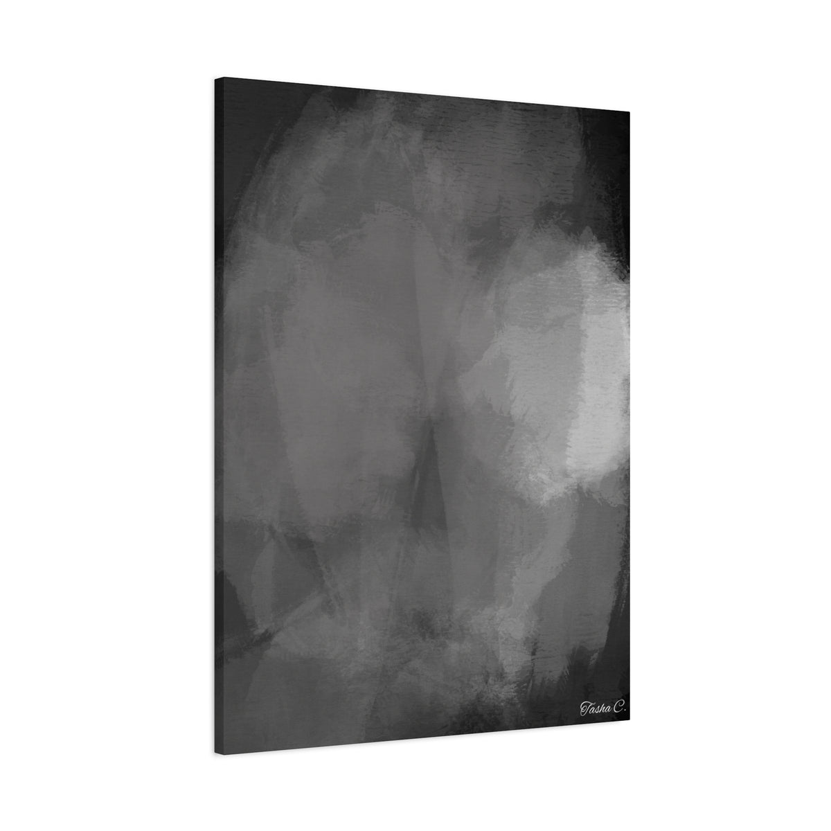 Abstract Gray Watercolor Canvas - Extra Large Wall Art - 30x40in