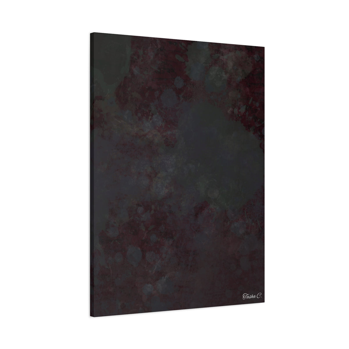 Abstract Dark Maroon Texture Canvas - Extra Large Wall Art - 30x40in