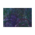 Original Abstract Purple Green Swirl Matte Canvas - Luxury Extra large Wall Art - 60x40