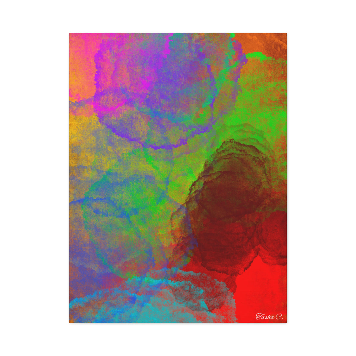 Original Abstract Colorful Watercolor Canvas - Extra Large Wall Art - 30x40in