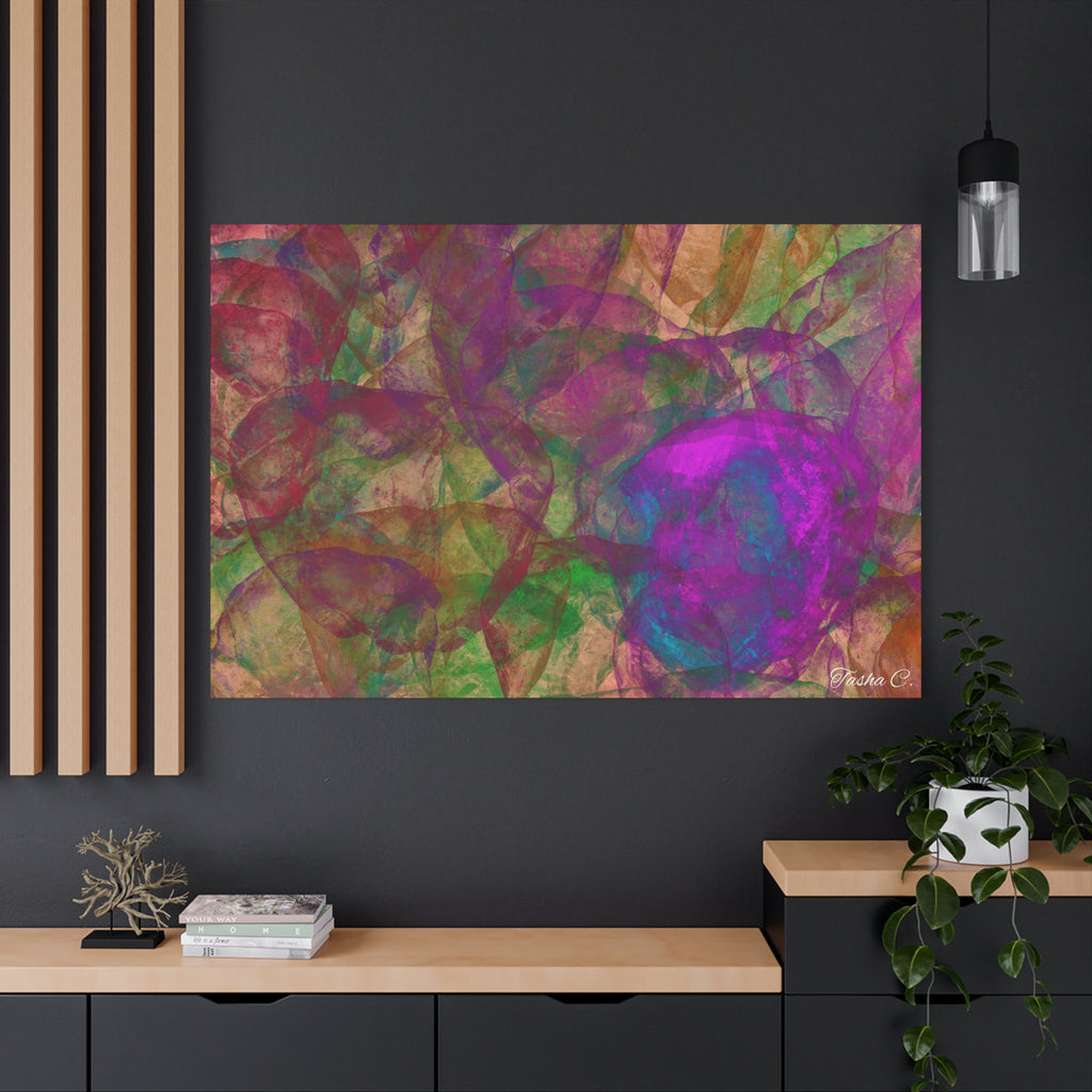 Original Abstract Colorful Swirls Matte Canvas - Luxury Extra large Wall Art - 60x40