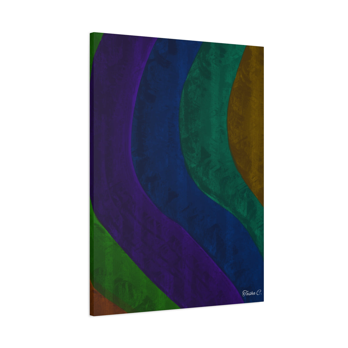 Abstract Wavy Color Stripes Canvas - Extra Large Wall Art - 30x40in