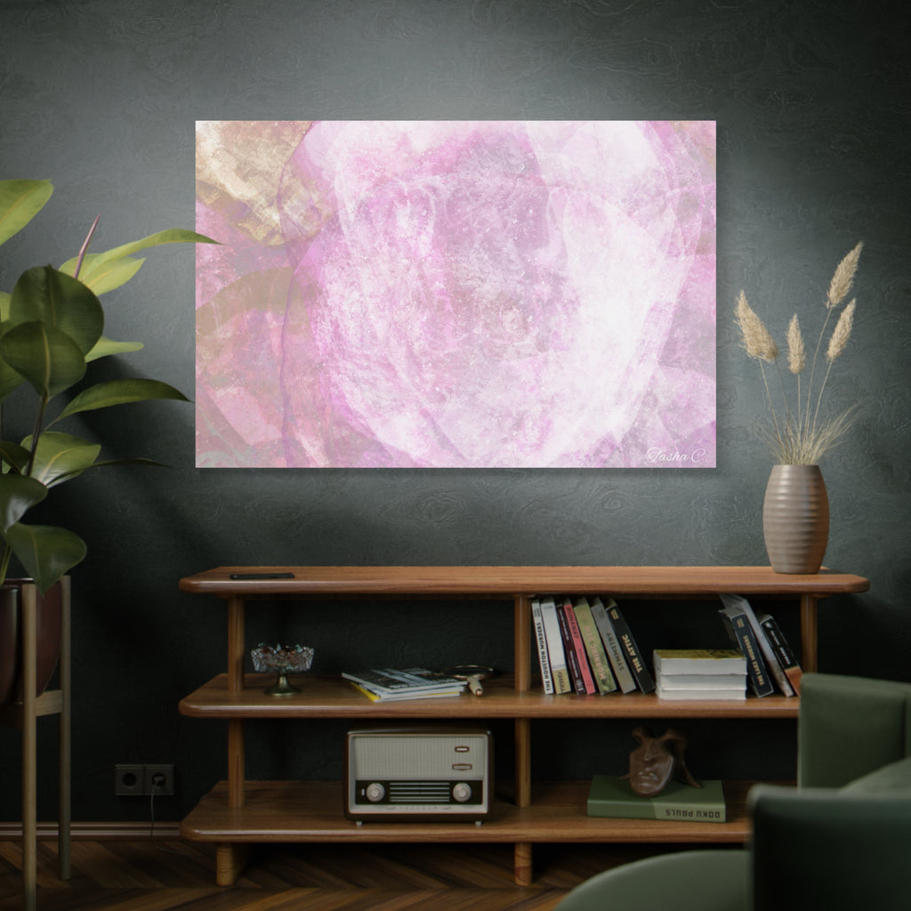 Original Pink Abstract Watercolor Canvas - Luxury Extra Large Wall Art - 60x40