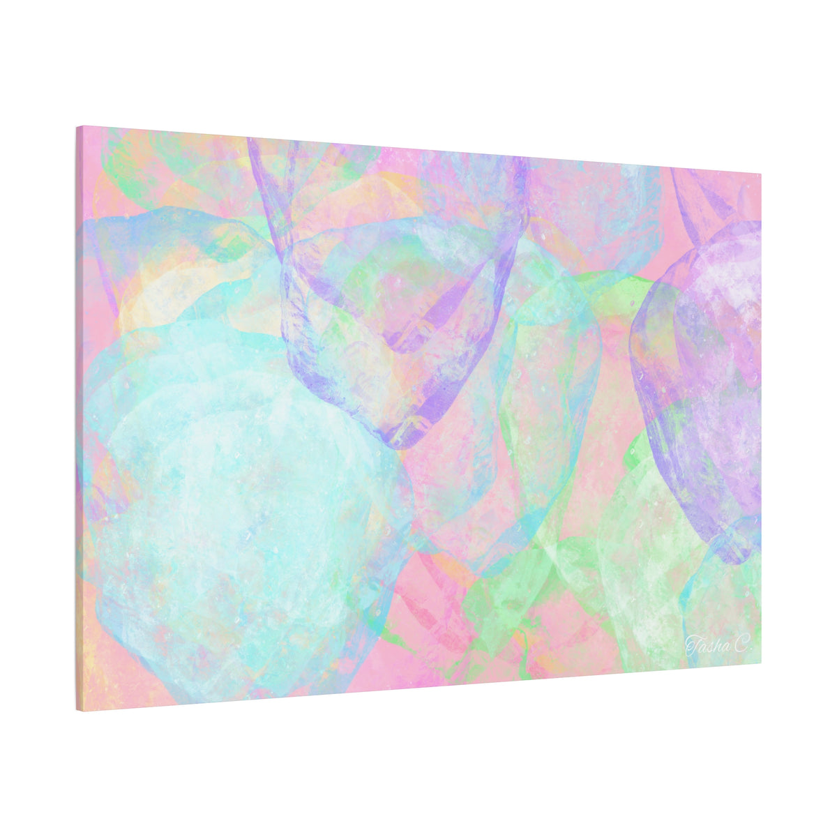 Original Pastel Bubble Abstract Canvas - Luxury Extra Large Wall Art - 60x40