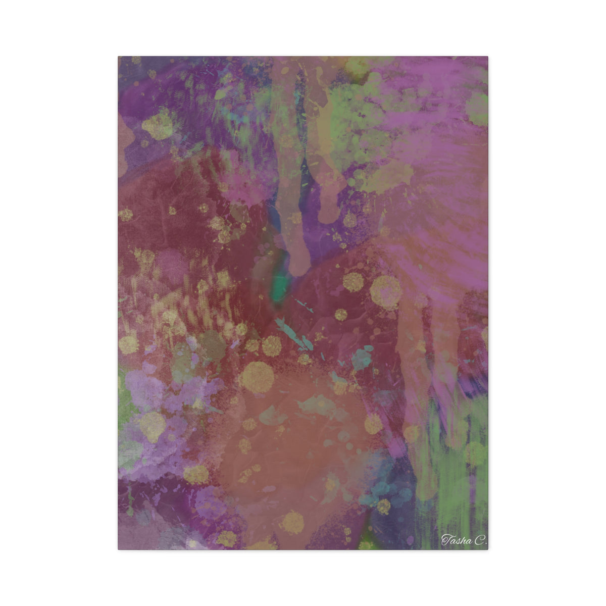 Abstract Watercolor Splash Matte Canvas - Extra Large Wall Art - 30x40in