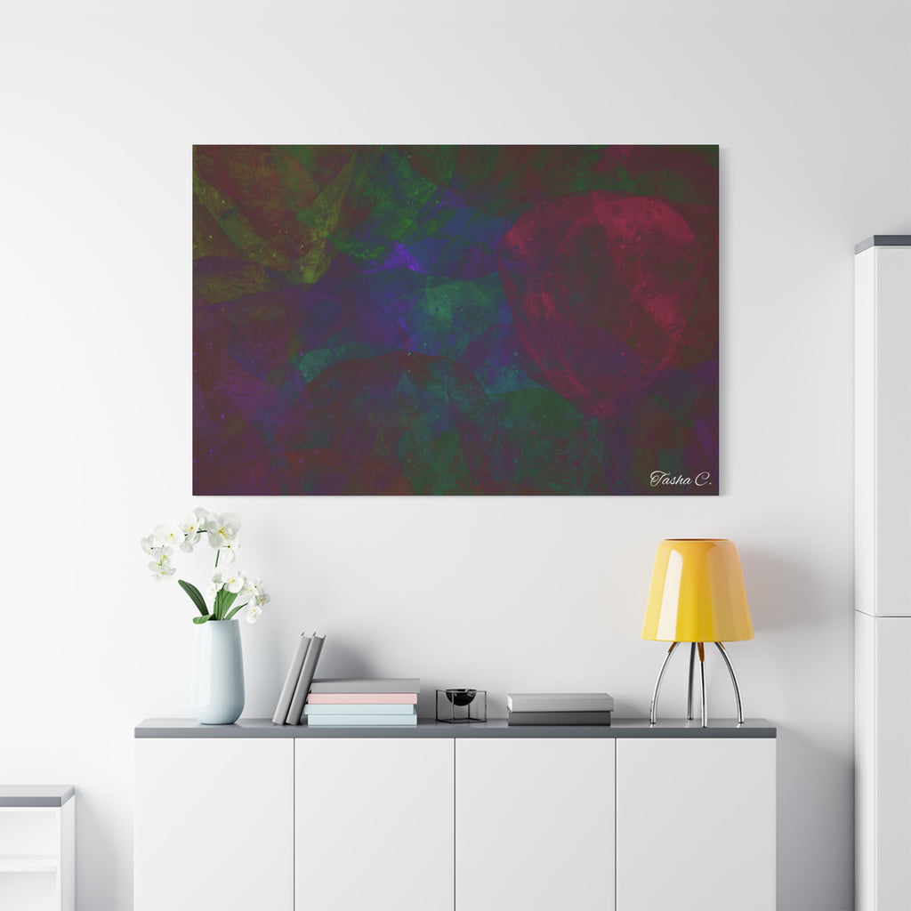 Original Abstract Rose Texture Matte Canvas - Luxury Extra large Wall Art - 60x40