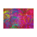 Original Abstract Neon Bubbles Matte Canvas - Luxury Extra large Wall art - 60x40