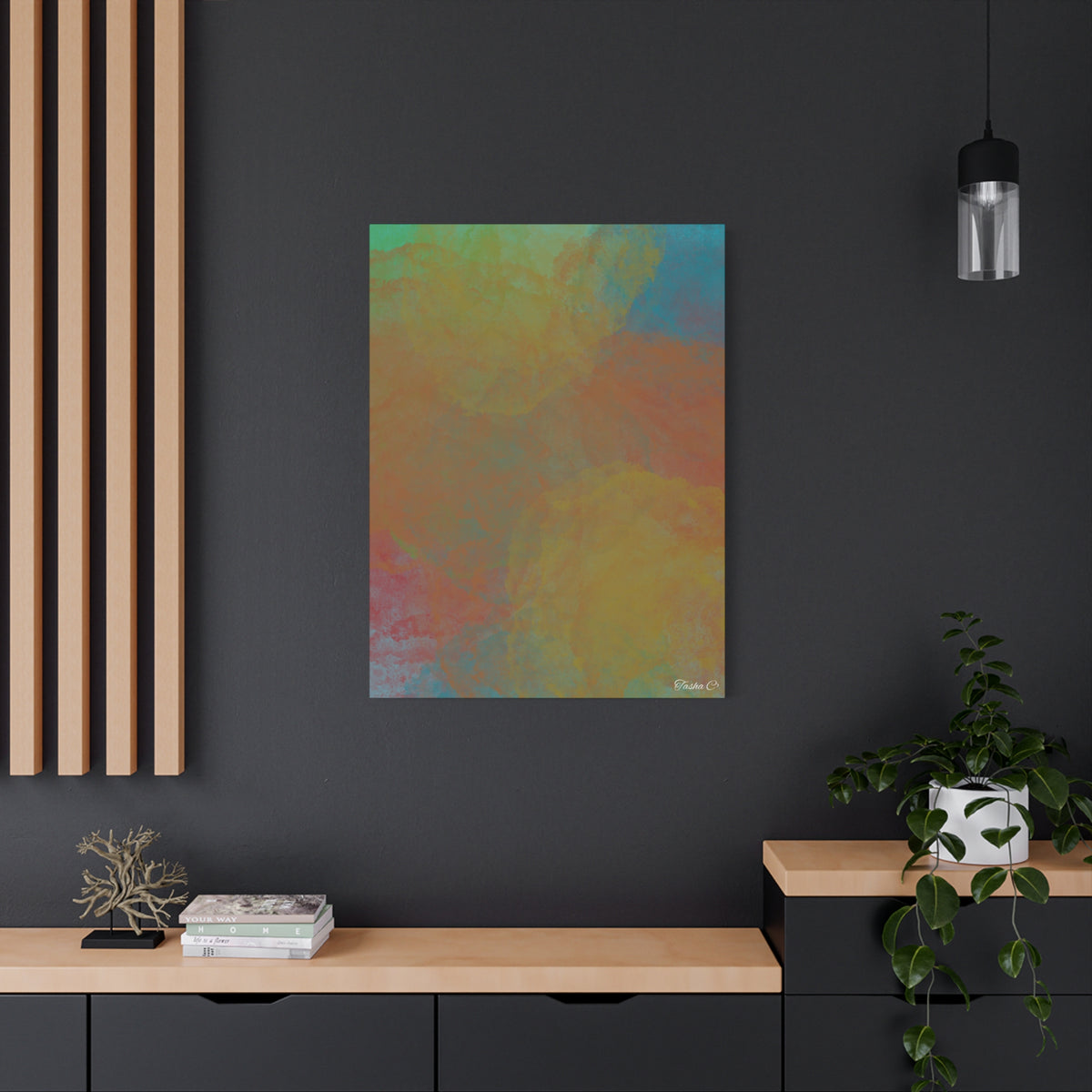 Original Colorful matte Canvas - Extra Large Wall Art - 30x40in