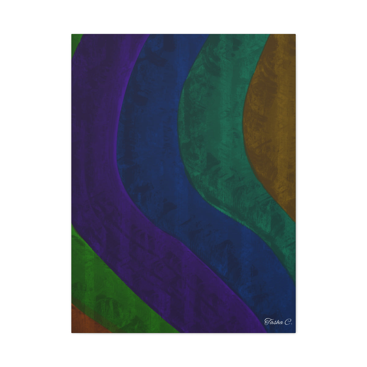 Abstract Wavy Color Stripes Canvas - Extra Large Wall Art - 30x40in