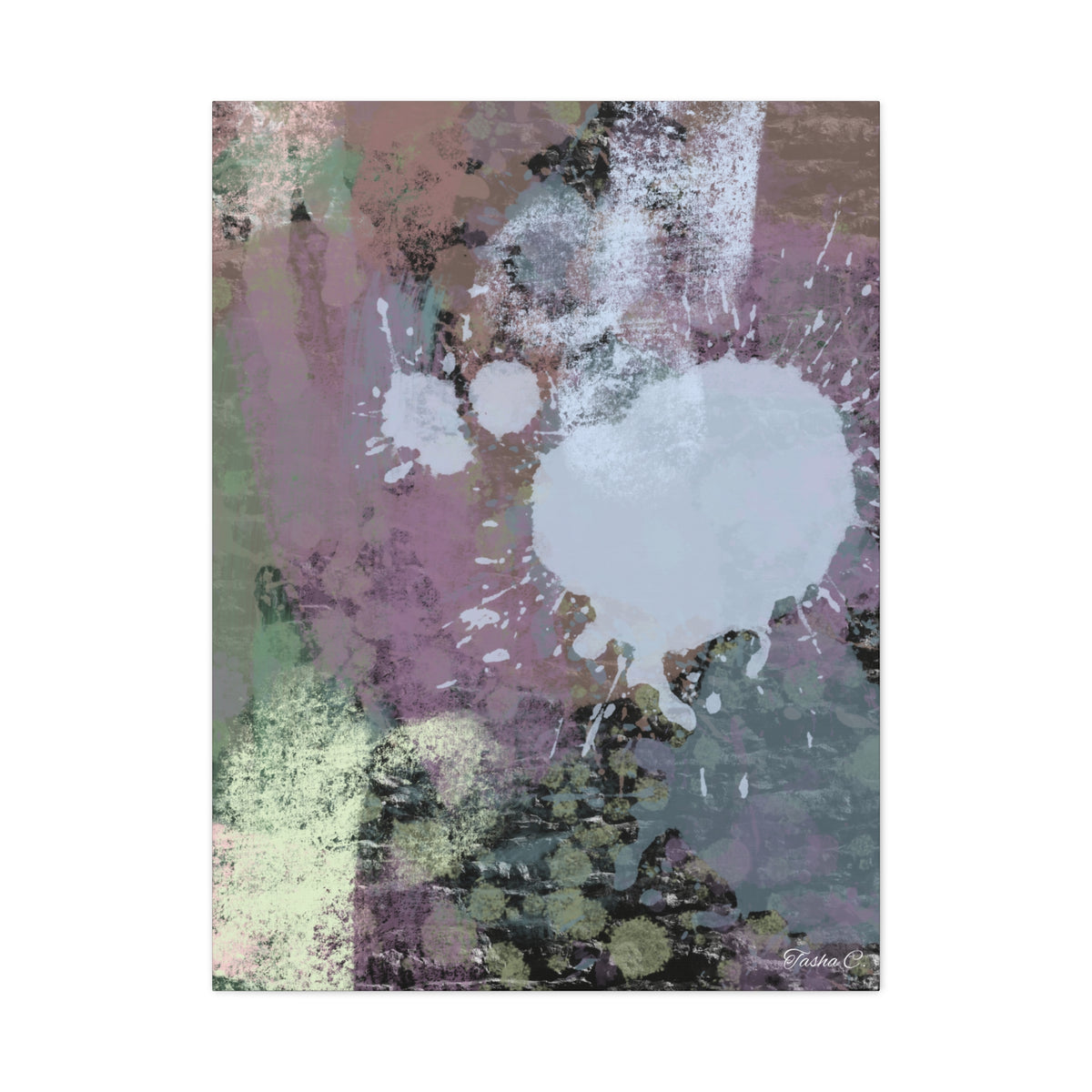Abstract Paint Splatter Matte Canvas - Extra Large Wall Art - 30x40in