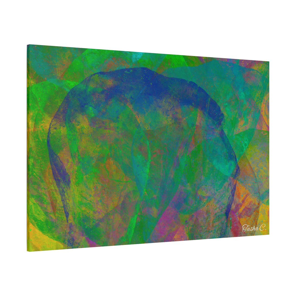 Original Abstract Colorful Layers Matte Canvas - Luxury Extra Large Wall Art - 60x40