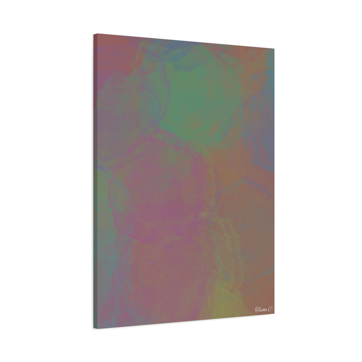 Original Abstract Pastel Circles Matte Canvas - Extra Large Wall Art - 30x40in