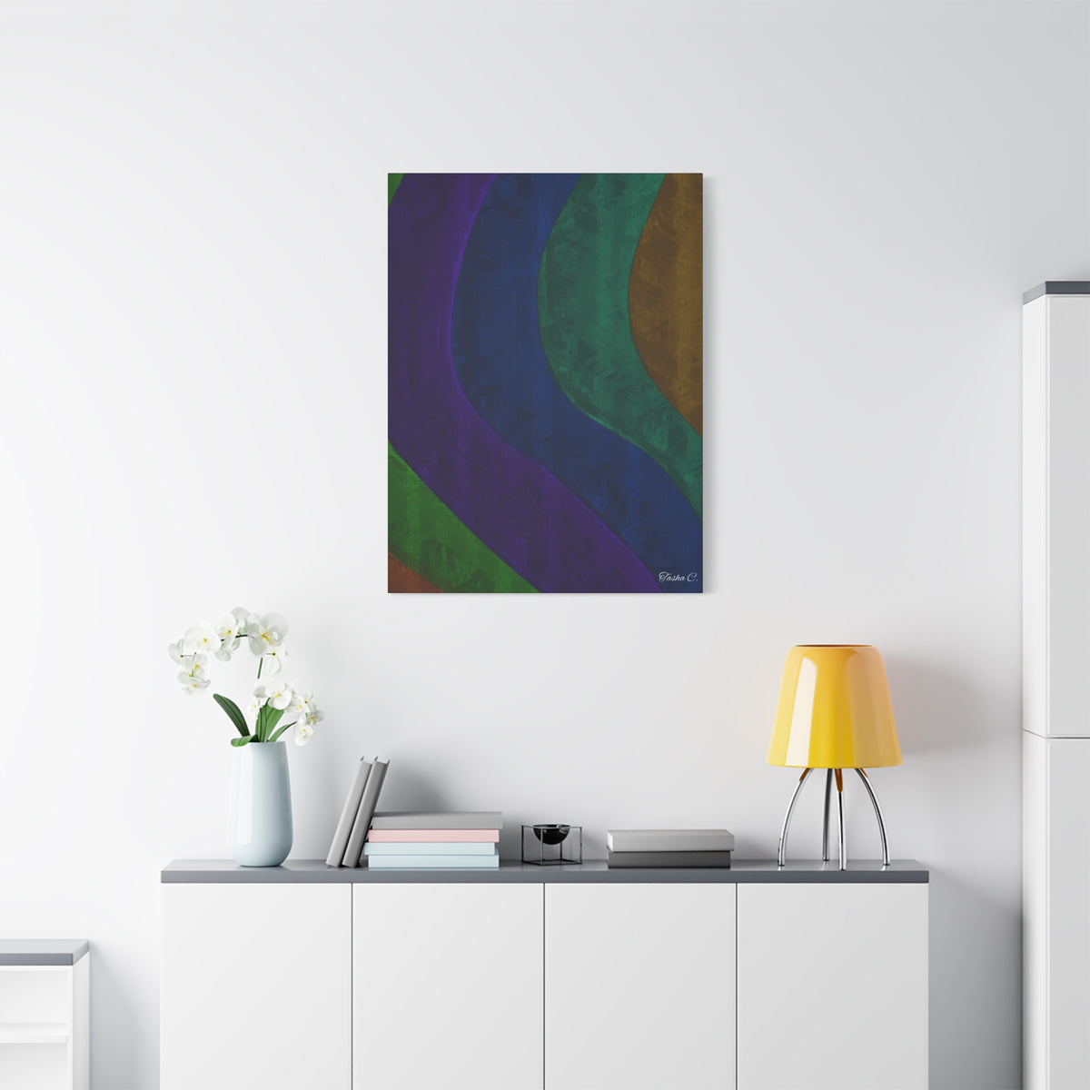 Abstract Wavy Color Stripes Canvas - Extra Large Wall Art - 30x40in