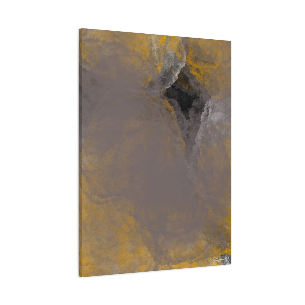 Original Abstract Gold and Gray Marble Canvas - Extra Large Wall Art - 30x40in