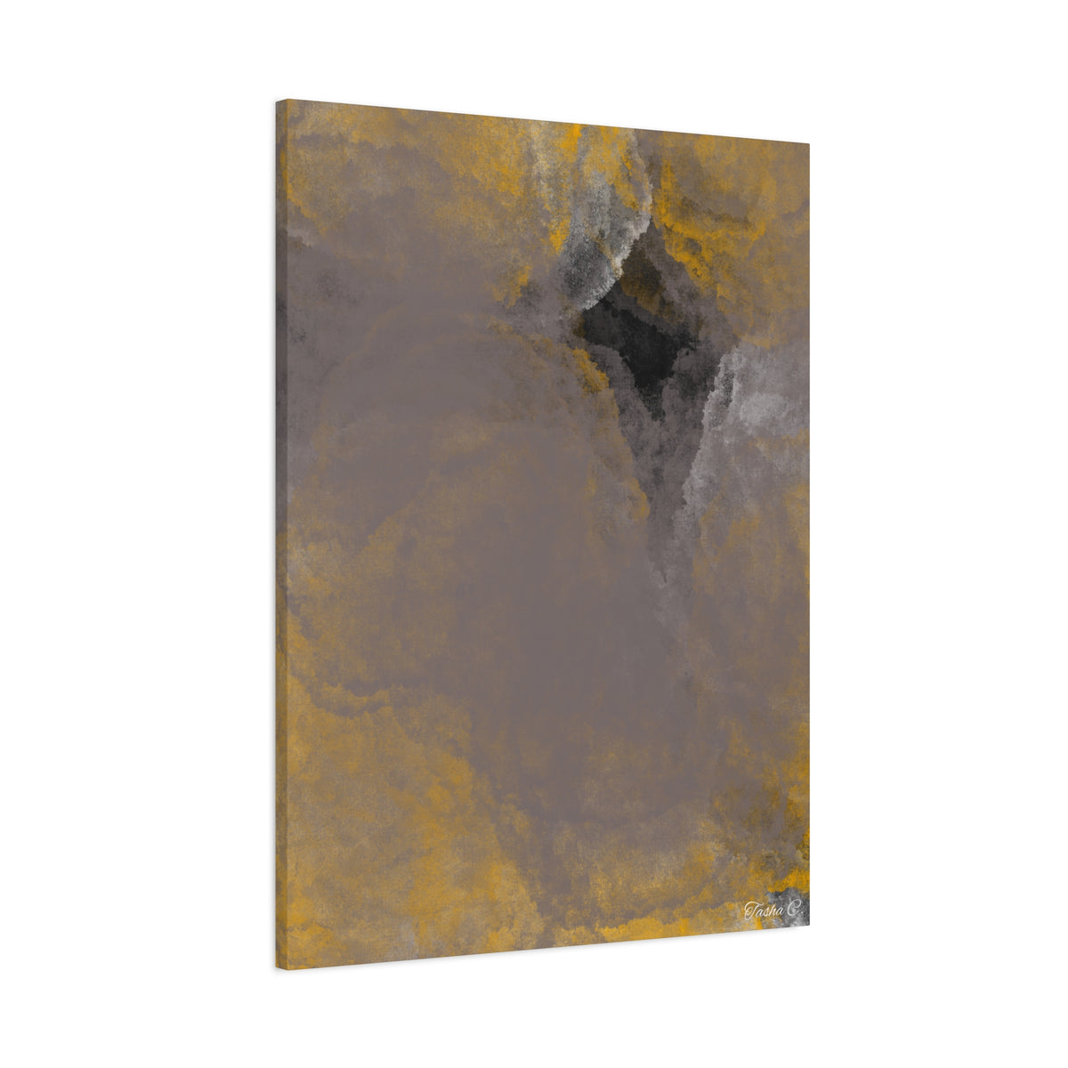 Original Abstract Gold and Gray Marble Canvas - Extra Large Wall Art - 30x40in