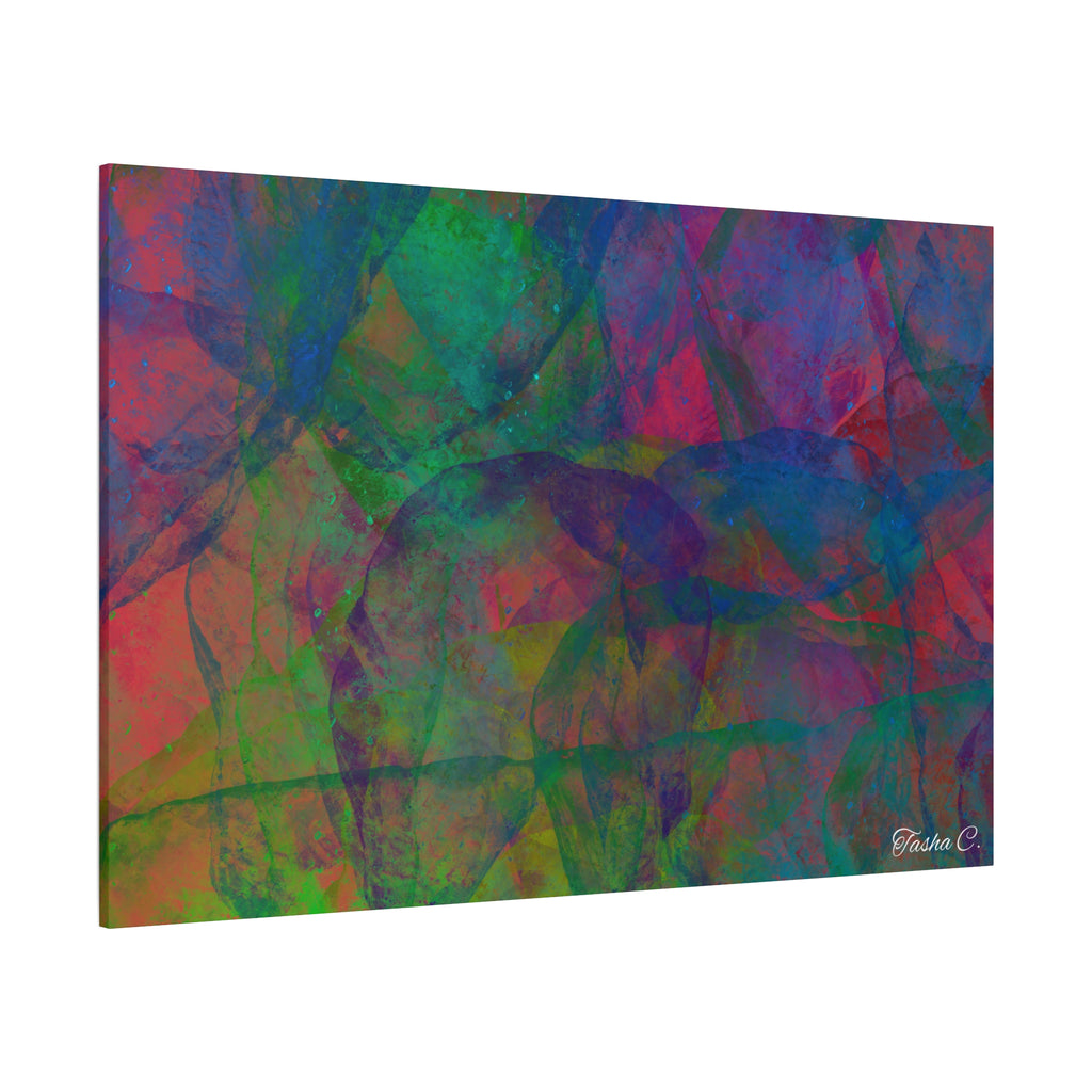 Original Abstract Colorful Overlay Canvas - Luxury Extra Large Wall Art - 60x40
