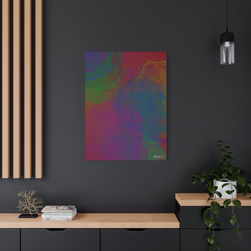 Original Abstract Colorful Marble Canvas Print - Extra Large Wall Art - 30x40in
