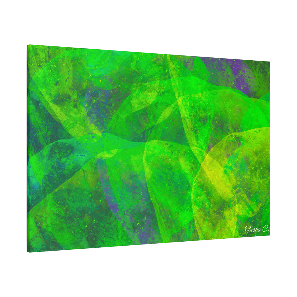 Original Green Abstract Wave Canvas - Luxury Extra large Wall Art - 60x40