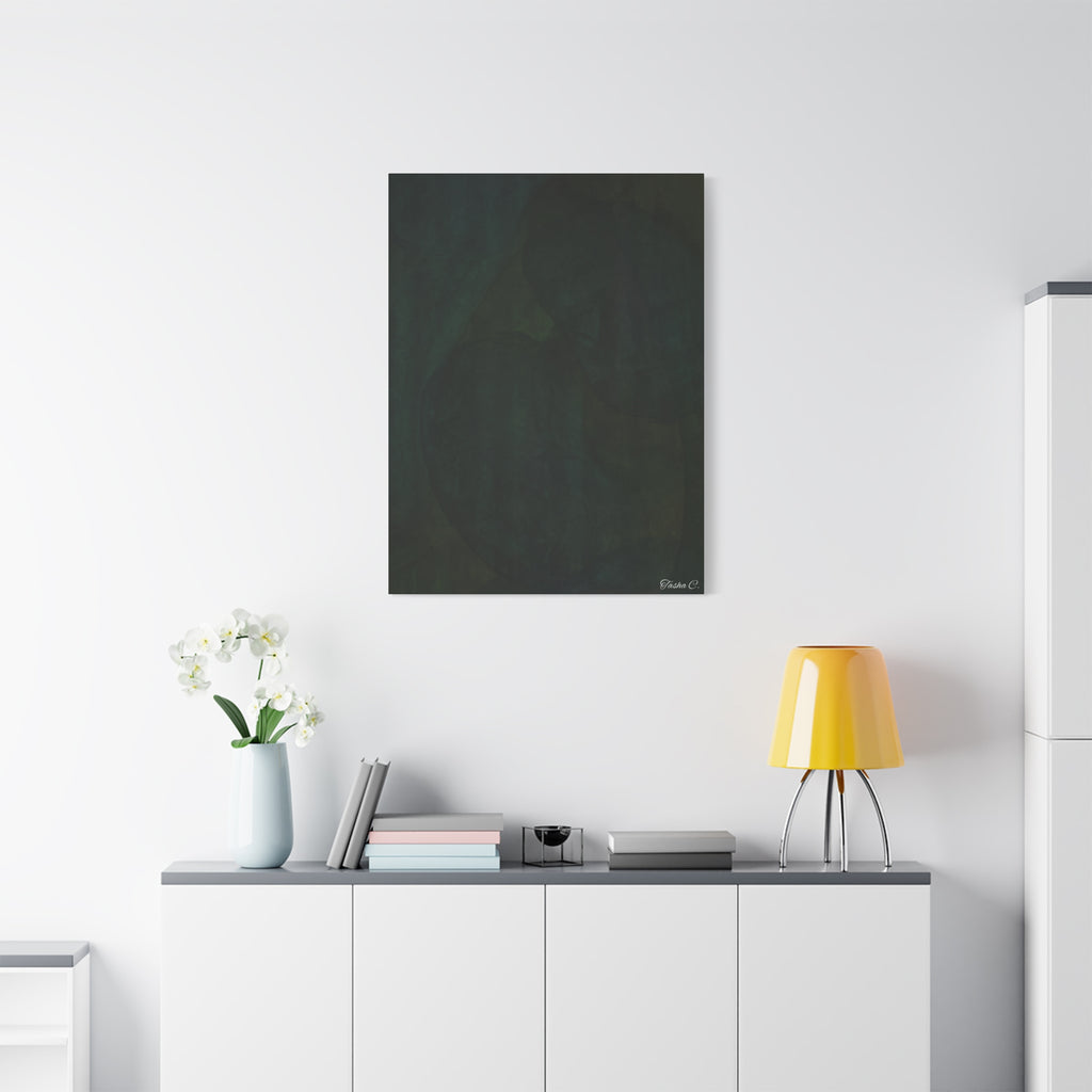 Abstract Dark Green Overlapping Circles Canvas - Extra Large Wall Art - 30x40in