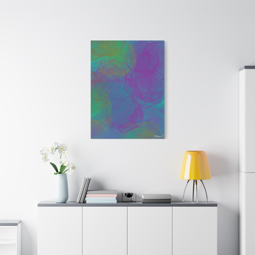 Abstract Watercolor Circles Matte Canvas - Extra Large Wall Art - 30x40in