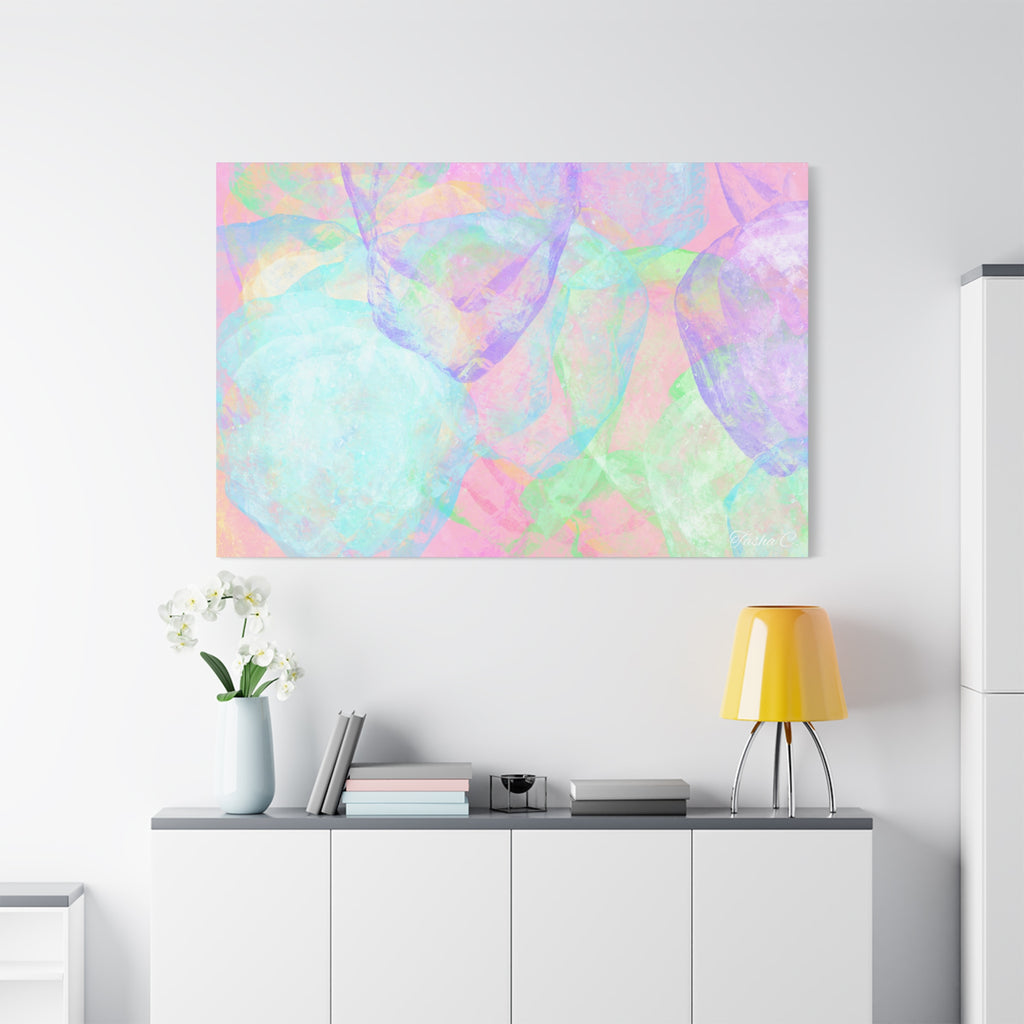 Original Pastel Bubble Abstract Canvas - Luxury Extra Large Wall Art - 60x40
