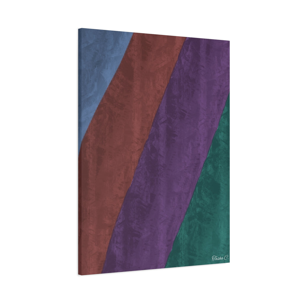 Abstract Color Block Stripes Canvas - Extra Large Wall Art - 30x40in