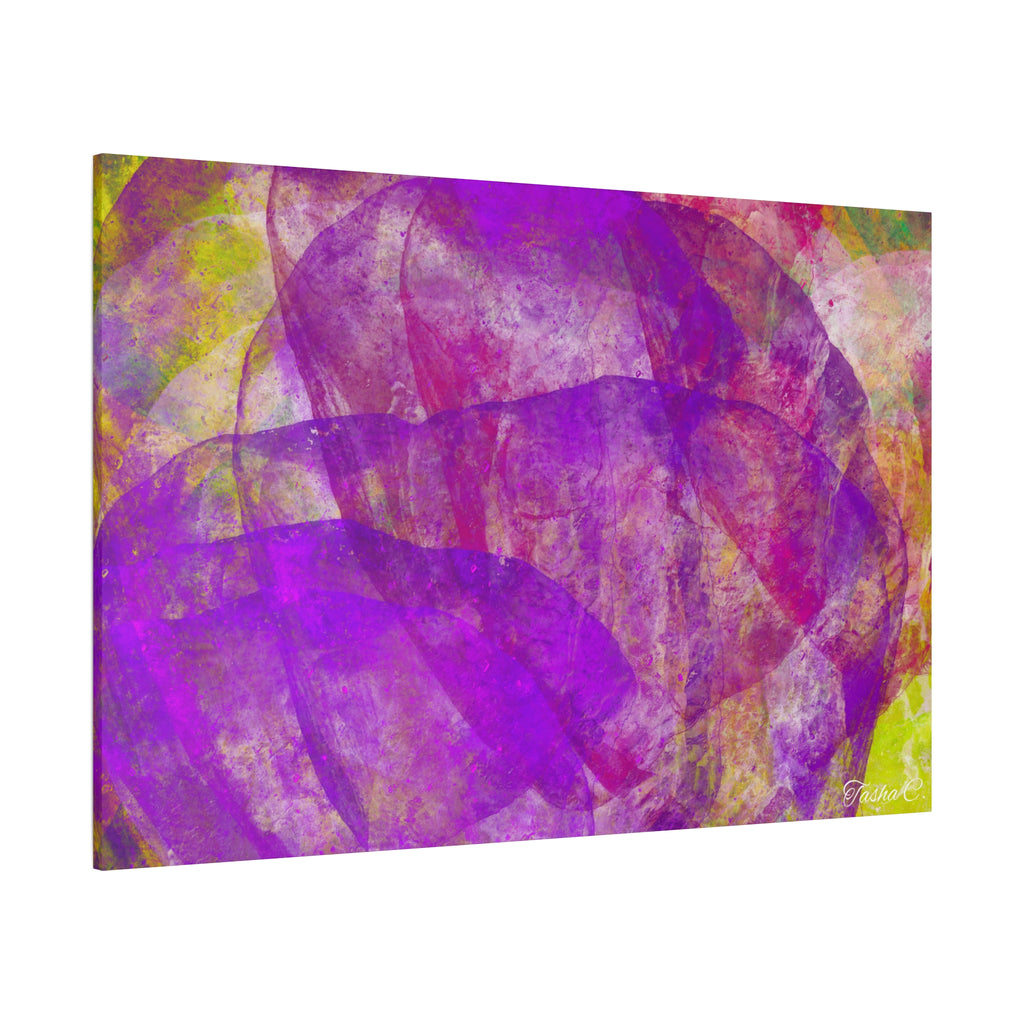 Original Abstract Purple Swirl Matte Canvas - Luxury Extra large Wall Art