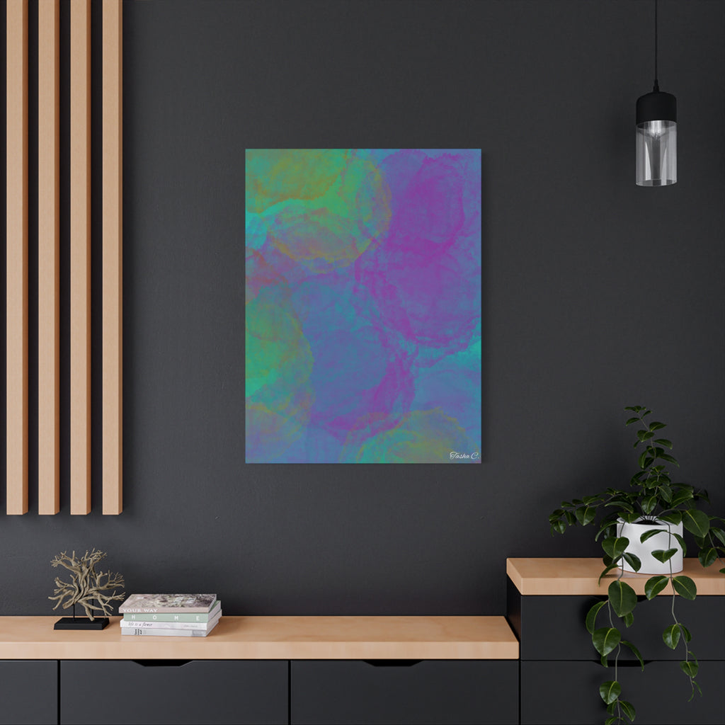Abstract Watercolor Circles Matte Canvas - Extra Large Wall Art - 30x40in