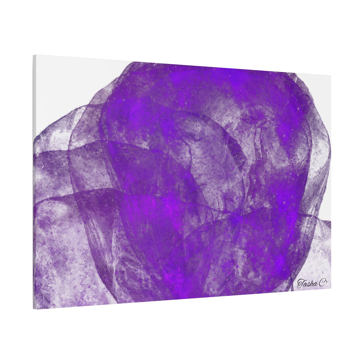 Original Abstract Purple Smoke Matte Canvas - Luxury Extra large Wall Art - 60x40