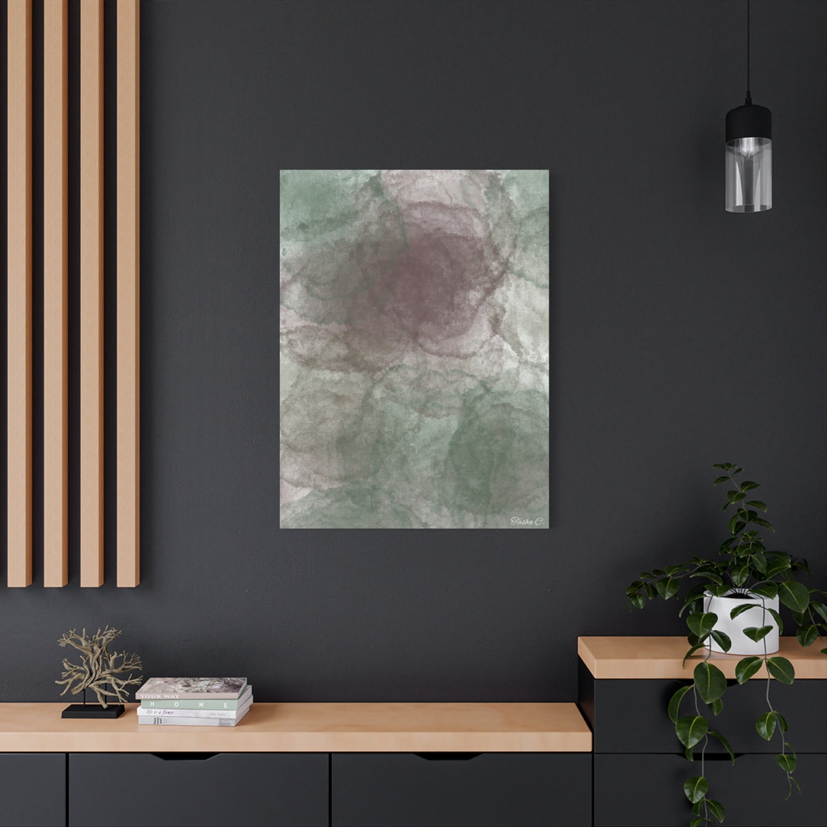 Abstract Watercolor Smoke Canvas - Extra Large Wall Art - 30x40in